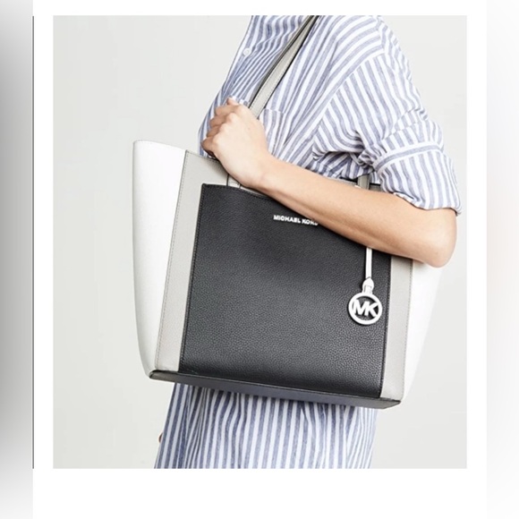 Michael Kors Gemma Large Tri-Color Pebbled Leather Tote - Picture 15 of 15